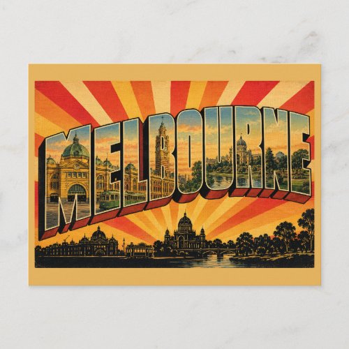 Melbourne Victoria Australia Cultural Capital Art Postcard