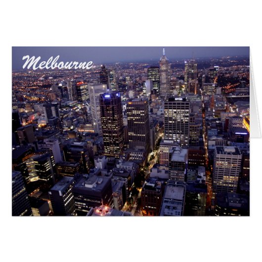 Melbourne Victoria Australia skyline building card (Front Horizontal)