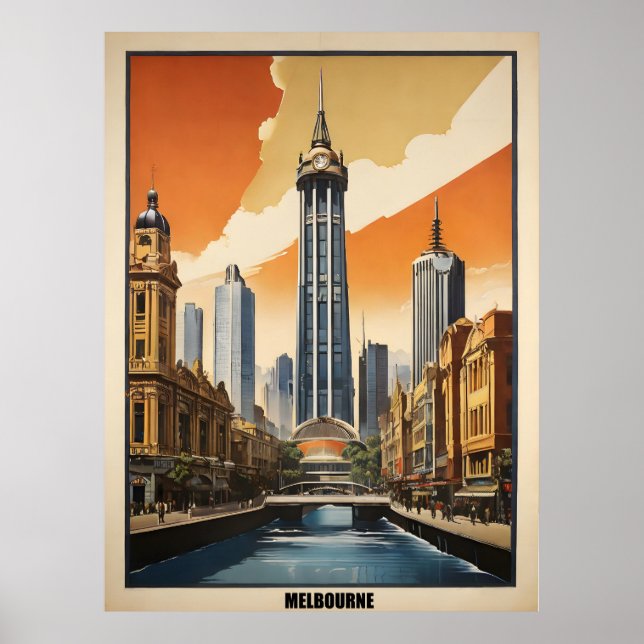 Melbourne vintage poster (Front)
