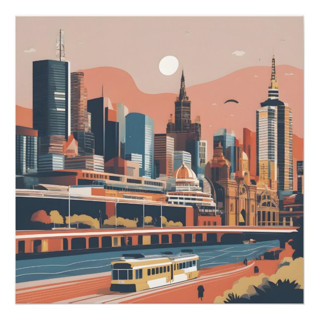 Melbourne vintage poster (Front)