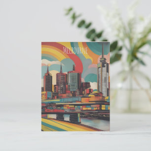 Melbourne vintage poster postcard