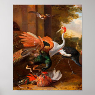 Melchior d'Hondecoeter - Birds in a Park Poster