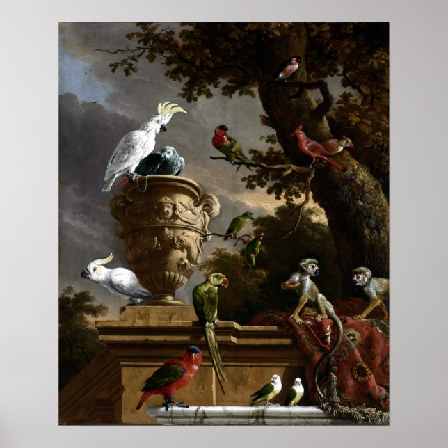 Melchior d'Hondecoeter The Menagerie Poster (Front)