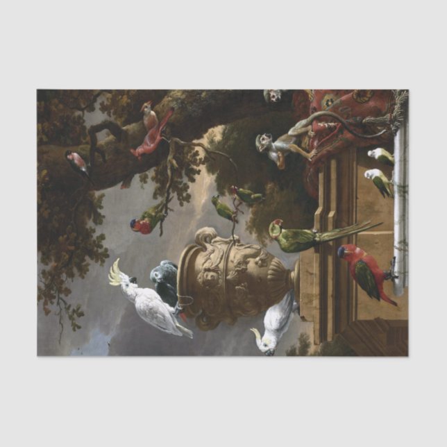 Melchior d'Hondecoeter The Menagerie Tissue Paper (Front)