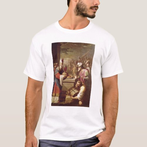 Melchizedek Offering Bread and Wine T_Shirt
