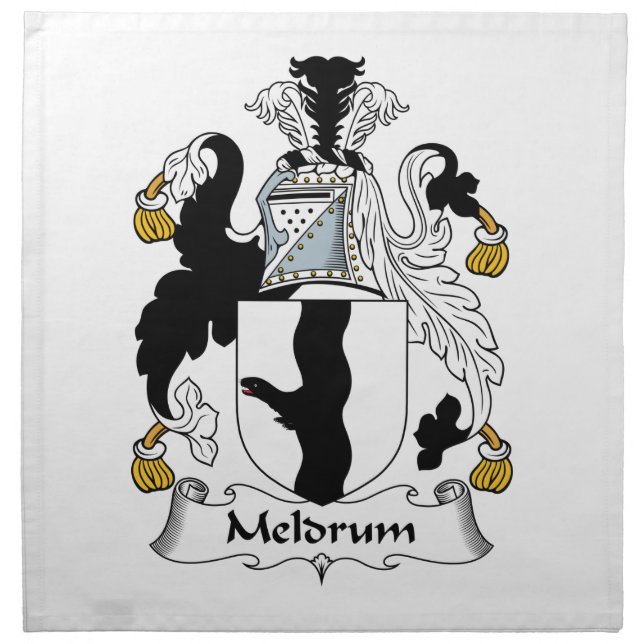 Meldrum Family Crest Napkin (Front)