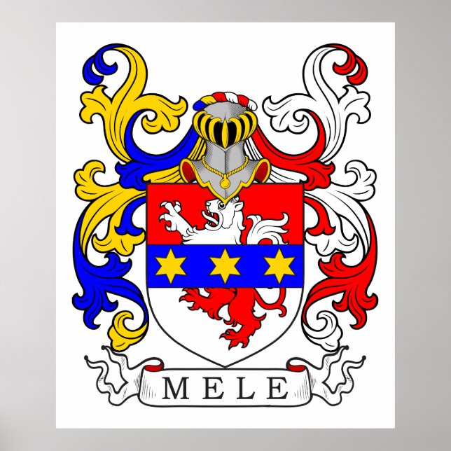 Mele Coat of Arms (Italian) Poster (Front)