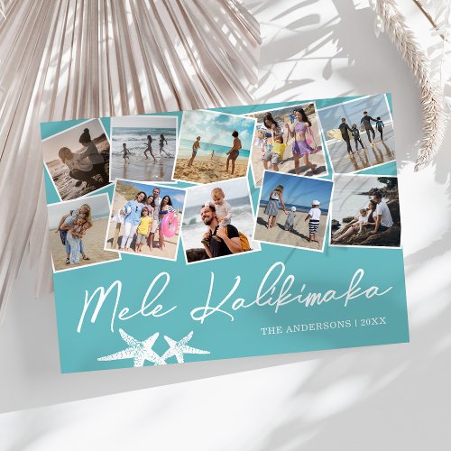 Mele Kalikimaka 10 Photo Collage Holiday Card