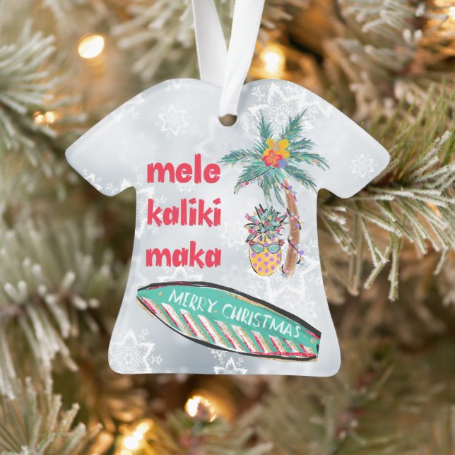 Mele Kalikimaka Aloha Shirt Ornament (Tree)
