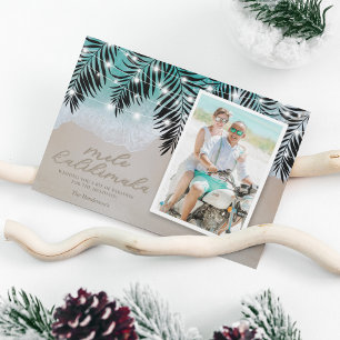 Mele Kalikimaka Beach Photo Holiday Card