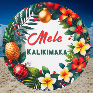 Mele Kalikimaka Beach Towel