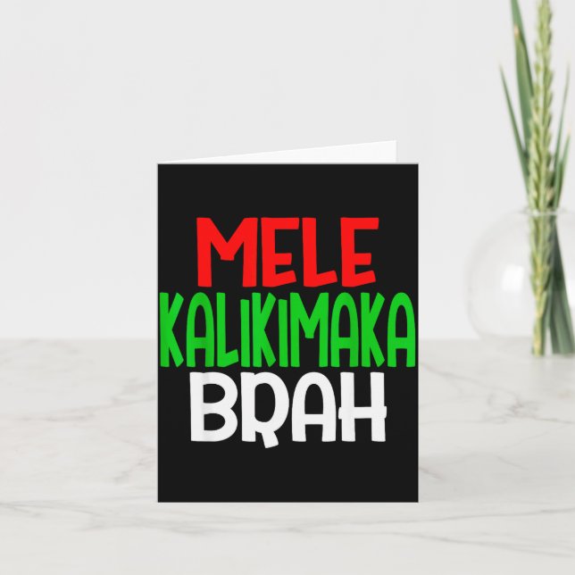 Mele Kalikimaka Brah - Funny Hawaiian Island Chris Card (Front)