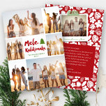 Mele Kalikimaka Brush Christmas 6 Photo Collage Holiday Card<br><div class="desc">This modern minimalist Hawaiian themed Christmas card features the greeting 'Mele Kalikimaka' in trendy bold brush script calligraphy and a christmas tree in the centre of a unique 6 photo collage grid. The back of the card has a simple full bleed white snow dots pattern. Designed by fat*fa*tin. Easy to...</div>