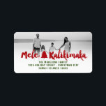 Mele Kalikimaka Brush Christmas Tree Photo Address Label<br><div class="desc">Designed by fat*fa*tin. Easy to customize with your own text,  photo or image. For custom requests,  please contact fat*fa*tin directly. Custom charges apply.

www.zazzle.com/fat_fa_tin
www.zazzle.com/color_therapy
www.zazzle.com/fatfatin_blue_knot
www.zazzle.com/fatfatin_red_knot
www.zazzle.com/fatfatin_mini_me
www.zazzle.com/fatfatin_box
www.zazzle.com/fatfatin_design
www.zazzle.com/fatfatin_ink</div>