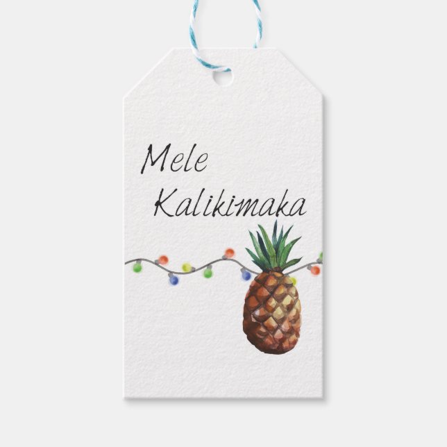 Mele Kalikimaka - Christmas Gift Tags (Front)