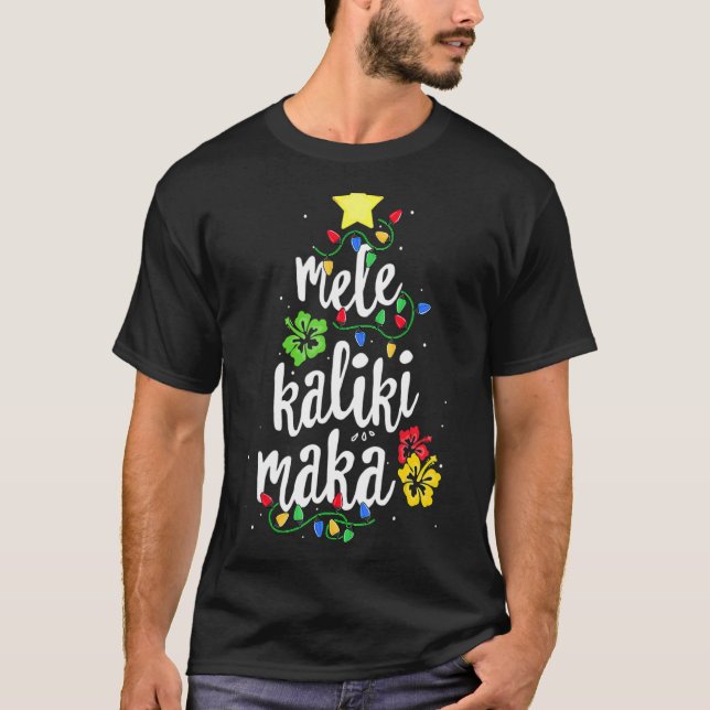 Mele Kalikimaka Christmas Hawaiian Apparel, Santa  T-Shirt (Front)