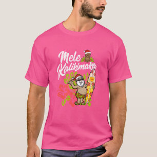 Mele Kalikimaka Christmas Hawaiian  T-Shirt Gifts