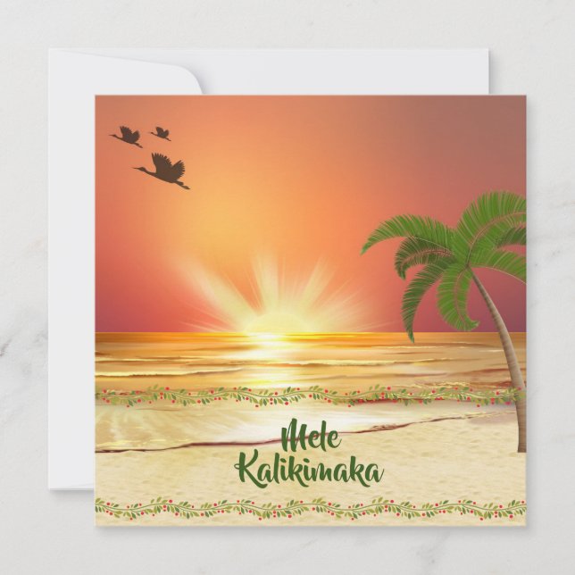 Mele Kalikimaka Christmas Holiday Card (Front)