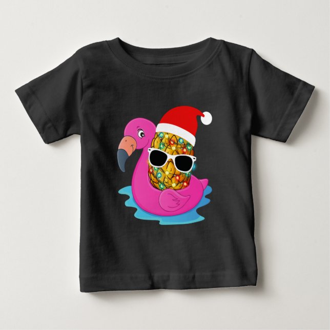 Mele Kalikimaka Christmas in July Pineapple 2021 Baby T-Shirt (Front)