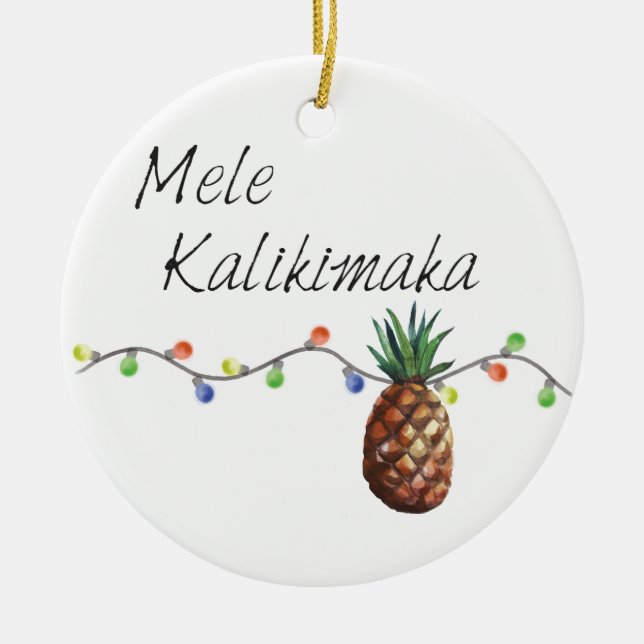 Mele Kalikimaka - Christmas Ornament (Front)