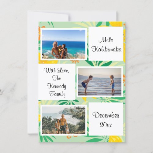 Mele Kalikimaka Christmas Photo Collage Card