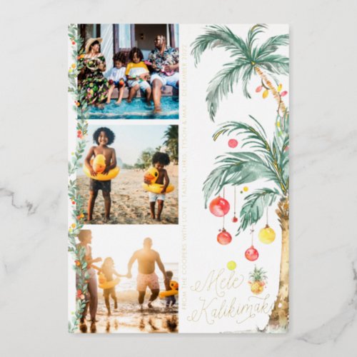 Mele Kalikimaka  Christmas Photo Collage Card