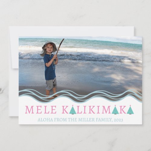 Mele Kalikimaka Christmas Photo Collage Holiday Card