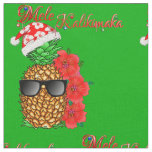 Mele Kalikimaka Christmas Pineapple Fabric