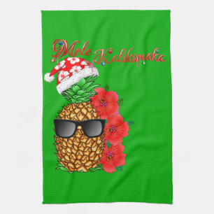 Mele Kalikimaka Christmas Pineapple Towel
