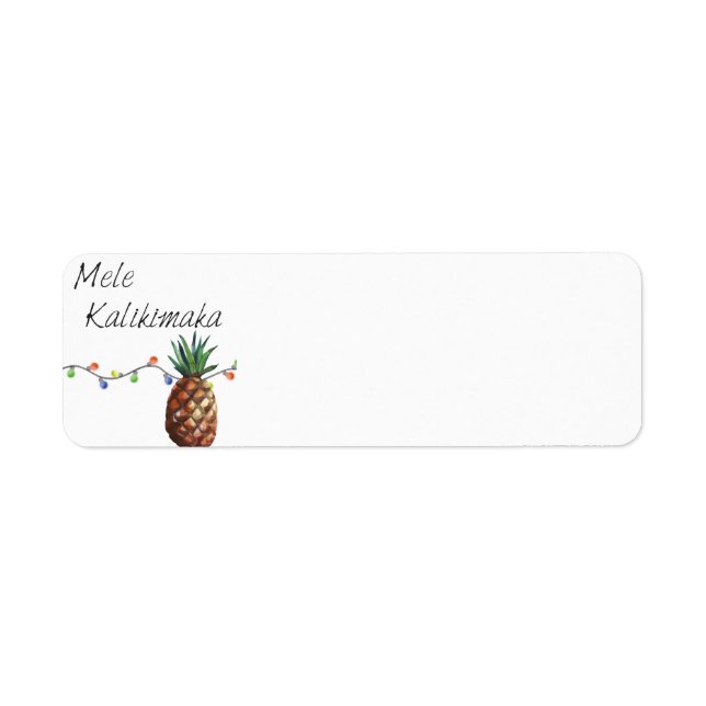 Mele Kalikimaka - Christmas Return Labels (Front)