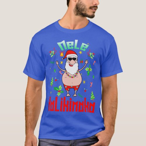 Mele Kalikimaka Christmas Santa Shaka Hawaii 2 T_Shirt