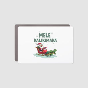 Mele Kalikimaka Christmas Shirt � Santa Sleigh Sea Car Magnet
