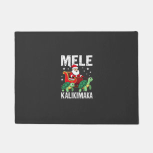 Mele Kalikimaka Christmas Shirt Santa Sleigh Sea Doormat