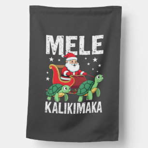 Mele Kalikimaka Christmas Shirt Santa Sleigh Sea House Flag