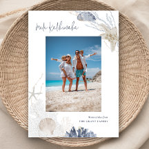 Mele Kalikimaka Coastal Holiday Photo Card