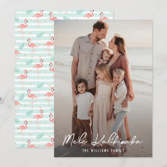 Mele Kalikimaka Family Photo Christmas Card