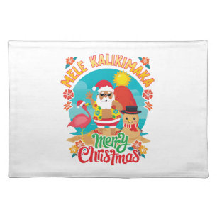 Mele Kalikimaka for a Bright Hawaiian Christmas Cloth Placemat