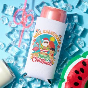 Mele Kalikimaka for a Bright Hawaiian Christmas Seltzer Can Cooler