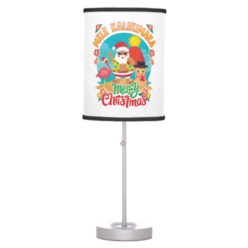 Mele Kalikimaka for a Bright Hawaiian Christmas Table Lamp
