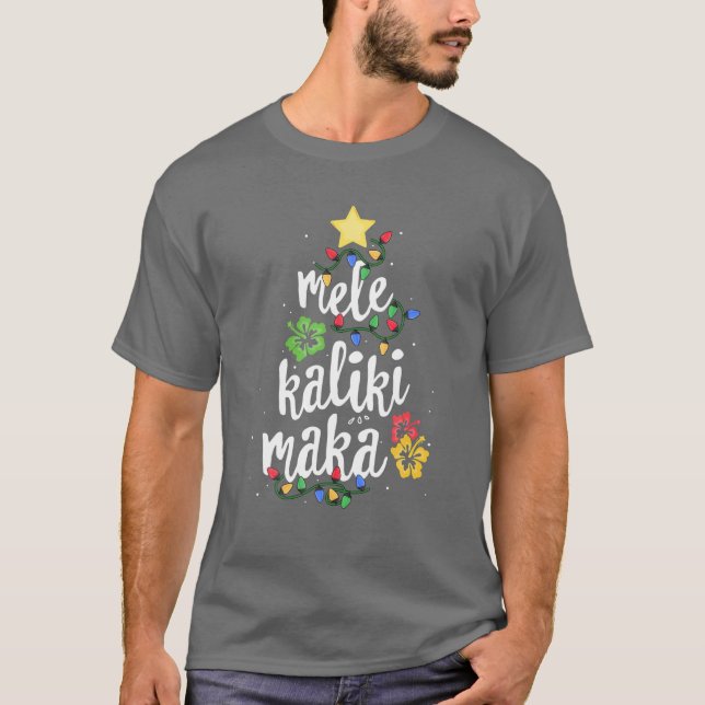 Mele Kalikimaka For Women Hawaiian Hawaii Christma T-Shirt (Front)