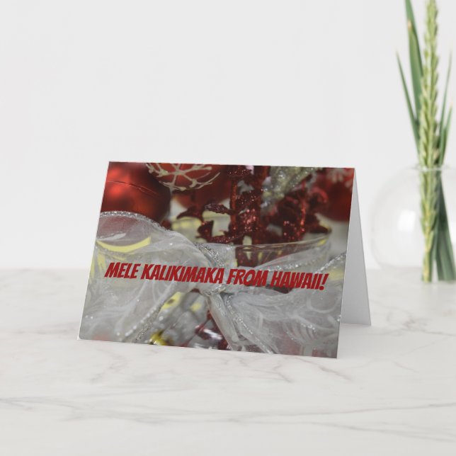Mele Kalikimaka from Hawaii Holiday Card (Front)
