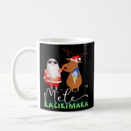 Mele Kalikimaka Funny Christmas Retro Santa Reinde Coffee Mug