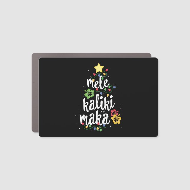 Mele Kalikimaka Funny Hawaii Christmas Car Magnet (Front)