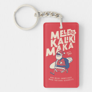 Mele Kalikimaka - Funny Santa Hawaiian Christmas Keychain