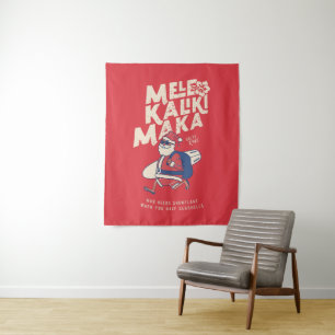 Mele Kalikimaka - Funny Santa Hawaiian Christmas Tapestry