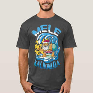 Mele Kalikimaka funny santa tropical for Sommer Ch T-Shirt
