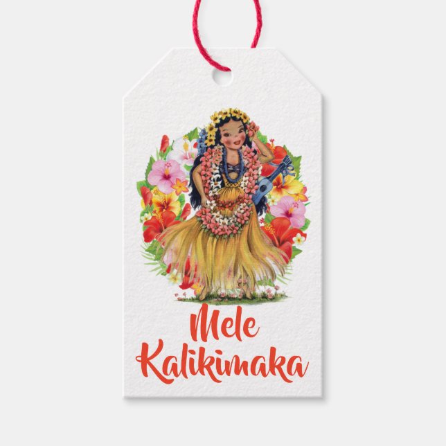 Mele Kalikimaka Gift Tags (Front)