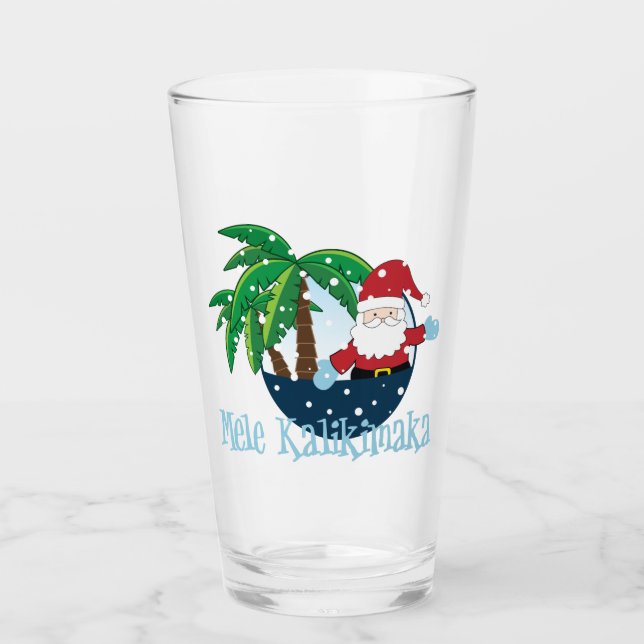 Mele Kalikimaka Glass (Front)