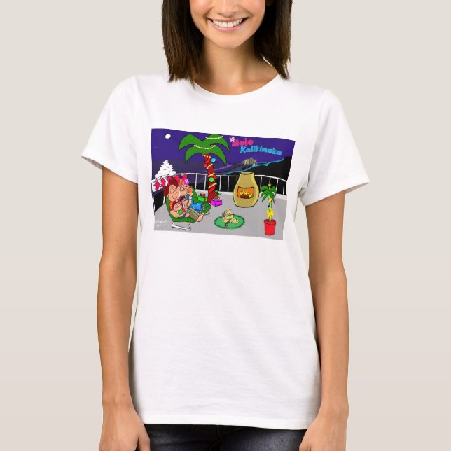 Mele Kalikimaka - Happy Ohana T-Shirt (Front)