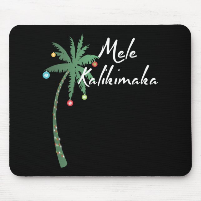 Mele Kalikimaka Hawaii Christmas Hawaiian T Shirt  Mouse Pad (Front)